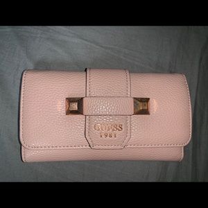 Pink guess wallet